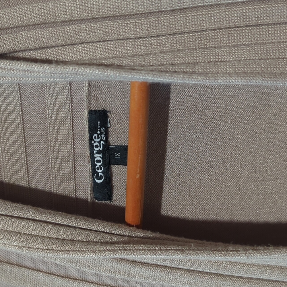 George Beige Open Front Ribbed Cardigan - Picture 3 of 6